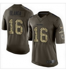 Nike Oakland Raiders #16 Jim Plunkett Green Mens Stitched NFL Limited Salute to Service Jersey