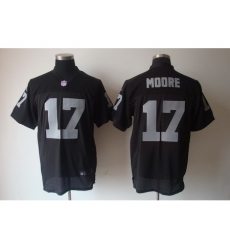 Nike Oakland Raiders 17 Denarius Moore Black Elite NFL Jersey