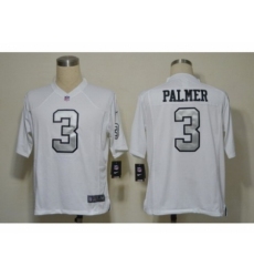 Nike Oakland Raiders 3 Carson Palmer White Game Silver Number NFL Jersey