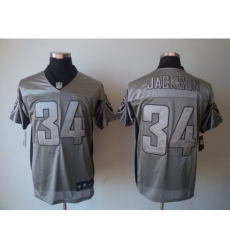 Nike Oakland Raiders 34 Bo.Jackson Grey Elite Shadow NFL Jersey