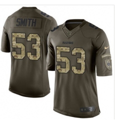 Nike Oakland Raiders #53 Malcolm Smith Green Men 27s Stitched NFL Limited Salute to Service Jersey