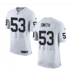 Nike Oakland Raiders #53 Malcolm Smith White Men 27s Stitched NFL New Elite Jersey