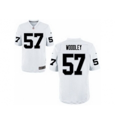 Nike Oakland Raiders 57 LaMarr Woddley White Elite NFL Jersey
