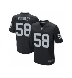 Nike Oakland Raiders 58 LaMarr Woodley Black Elite NFL Jersey