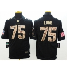 Nike Oakland Raiders 75 Howie Long Black Limited Salute to Service NFL Jersey