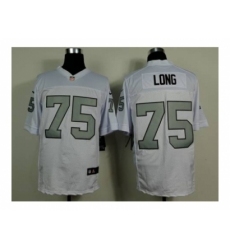 Nike Oakland Raiders 75 howie long white Elite number silver NFL Jersey