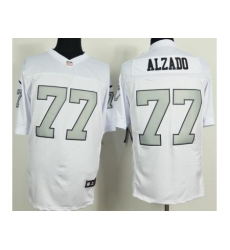 Nike Oakland Raiders 77 Lyle Alzado White Silver No. Elite NFL Jersey