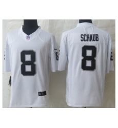 Nike Oakland Raiders 8 Matt Schaub White Game NFL Jersey
