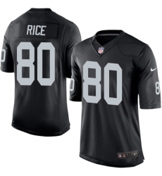 Nike Oakland Raiders #80 Jerry Rice Black Elite NFL Jersey