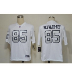 Nike Oakland Raiders 85 Darrius Heyward-Bey White Game Silver number NFL Jersey
