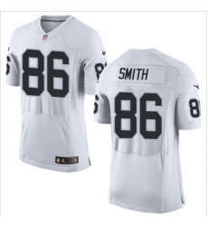 Nike Oakland Raiders #86 Lee Smith White Men 27s Stitched NFL New Elite Jersey