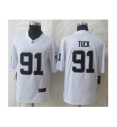 Nike Oakland Raiders 91 Justin Tuck White Limited NFL Jersey