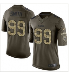 Nike Oakland Raiders #99 Aldon Smith Green Men 27s Stitched NFL Limited Salute to Service Jersey