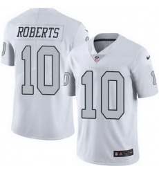 Nike Raiders #10 Seth Roberts White Mens Stitched NFL Limited Rush Jersey