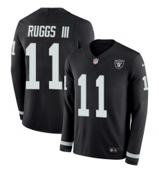 Nike Raiders 11 Henry Ruggs III Black Team Color Men Stitched NFL Limited Therma Long Sleeve Jersey