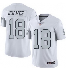 Nike Raiders #18 Andre Holmes White Mens Stitched NFL Limited Rush Jersey