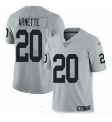 Nike Raiders 20 Damon Arnette Silver Men Stitched NFL Limited Inverted Legend Jersey
