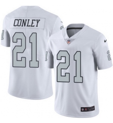 Nike Raiders #21 Gareon Conley White Mens Stitched NFL Limited Rush Jersey