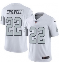 Nike Raiders 22 Isaiah Crowell White Men Stitched NFL Limited Rush Jersey