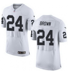 Nike Raiders #24 Willie Brown White Mens Stitched NFL New Elite Jersey
