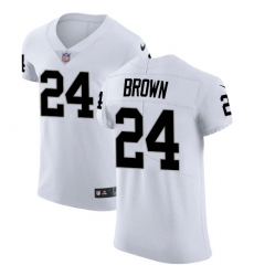 Nike Raiders #24 Willie Brown White Mens Stitched NFL Vapor Untouchable Elite Jersey