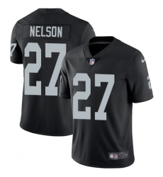 Nike Raiders #27 Reggie Nelson Black Team Color Mens Stitched NFL Vapor Untouchable Limited Jersey