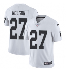 Nike Raiders #27 Reggie Nelson White Mens Stitched NFL Vapor Untouchable Limited Jersey