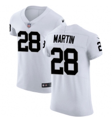 Nike Raiders #28 Doug Martin White Mens Stitched NFL Vapor Untouchable Elite Jersey