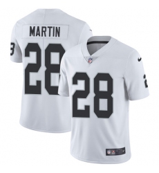 Nike Raiders #28 Doug Martin White Mens Stitched NFL Vapor Untouchable Limited Jersey