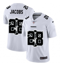 Nike Raiders 28 Josh Jacobs White Shadow Logo Limited Jersey