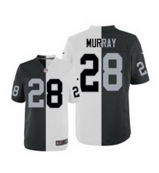 Nike Raiders #28 Latavius Murray White Black Mens Stitched NFL Elite Split Jersey