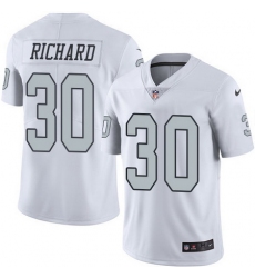 Nike Raiders #30 Jalen Richard White Mens Stitched NFL Limited Rush Jersey