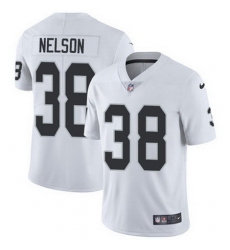 Nike Raiders #38 Nick Nelson White Mens Stitched NFL Vapor Untouchable Limited Jersey