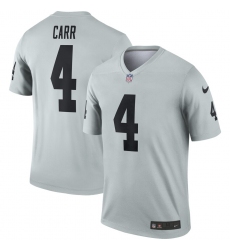 Nike Raiders 4 Derek Carr Gray Inverted Legend Jersey