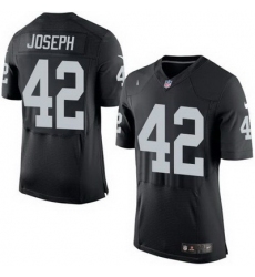 Nike Raiders #42 Karl Joseph Black Team Color Mens Stitched NFL New Elite Jersey