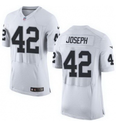 Nike Raiders #42 Karl Joseph White Mens Stitched NFL New Elite Jersey