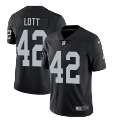 Nike Raiders #42 Ronnie Lott Black Team Color Mens Stitched NFL Vapor Untouchable Limited Jersey