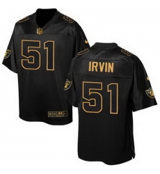 Nike Raiders #51 Bruce Irvin Black Mens Stitched NFL Elite Pro Line Gold Collection Jersey
