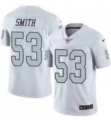 Nike Raiders #53 Malcolm Smith White Mens Stitched NFL Limited Rush Jersey