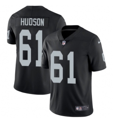 Nike Raiders #61 Rodney Hudson Black Team Color Mens Stitched NFL Vapor Untouchable Limited Jersey