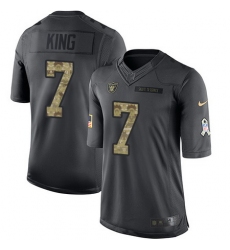 Nike Raiders #7 Marquette King Black Mens Stitched NFL Limited 2016 Salute To Service Jersey