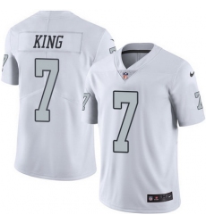 Nike Raiders #7 Marquette King White Mens Stitched NFL Limited Rush Jersey