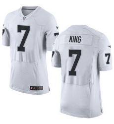 Nike Raiders #7 Marquette King White Mens Stitched NFL New Elite Jersey