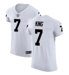 Nike Raiders #7 Marquette King White Mens Stitched NFL Vapor Untouchable Elite Jersey