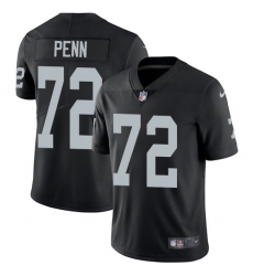 Nike Raiders #72 Donald Penn Black Team Color Mens Stitched NFL Vapor Untouchable Limited Jersey