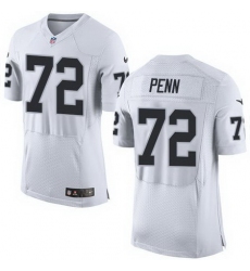 Nike Raiders #72 Donald Penn White Mens Stitched NFL New Elite Jersey