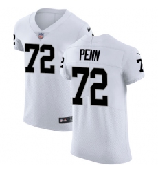 Nike Raiders #72 Donald Penn White Mens Stitched NFL Vapor Untouchable Elite Jersey 0