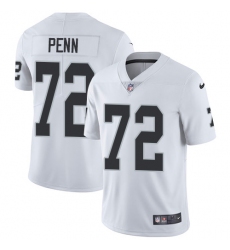 Nike Raiders #72 Donald Penn White Mens Stitched NFL Vapor Untouchable Limited Jersey