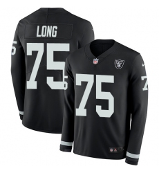 Nike Raiders #75 Howie Long Black Team Color Men Stitched NFL Limited Therma Long Sleeve Jersey