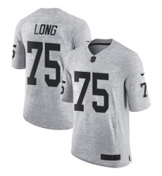 Nike Raiders #75 Howie Long Gray Mens Stitched NFL Limited Gridiron Gray II Jersey